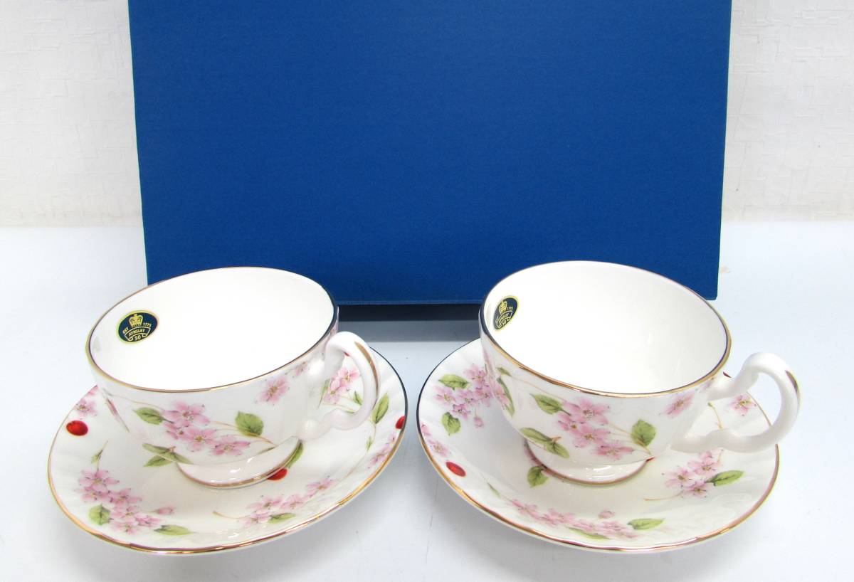 本物保証，HOT 保管品 Aynsley エインズレイ チェリーブロッサム カップ＆ソーサー ティーカップ コーヒーカップ 英国製 ブランド 茶器 洋食器 箱付(エインズレイ)｜売買されたオークション情報、yahooの商品 エインズレイ