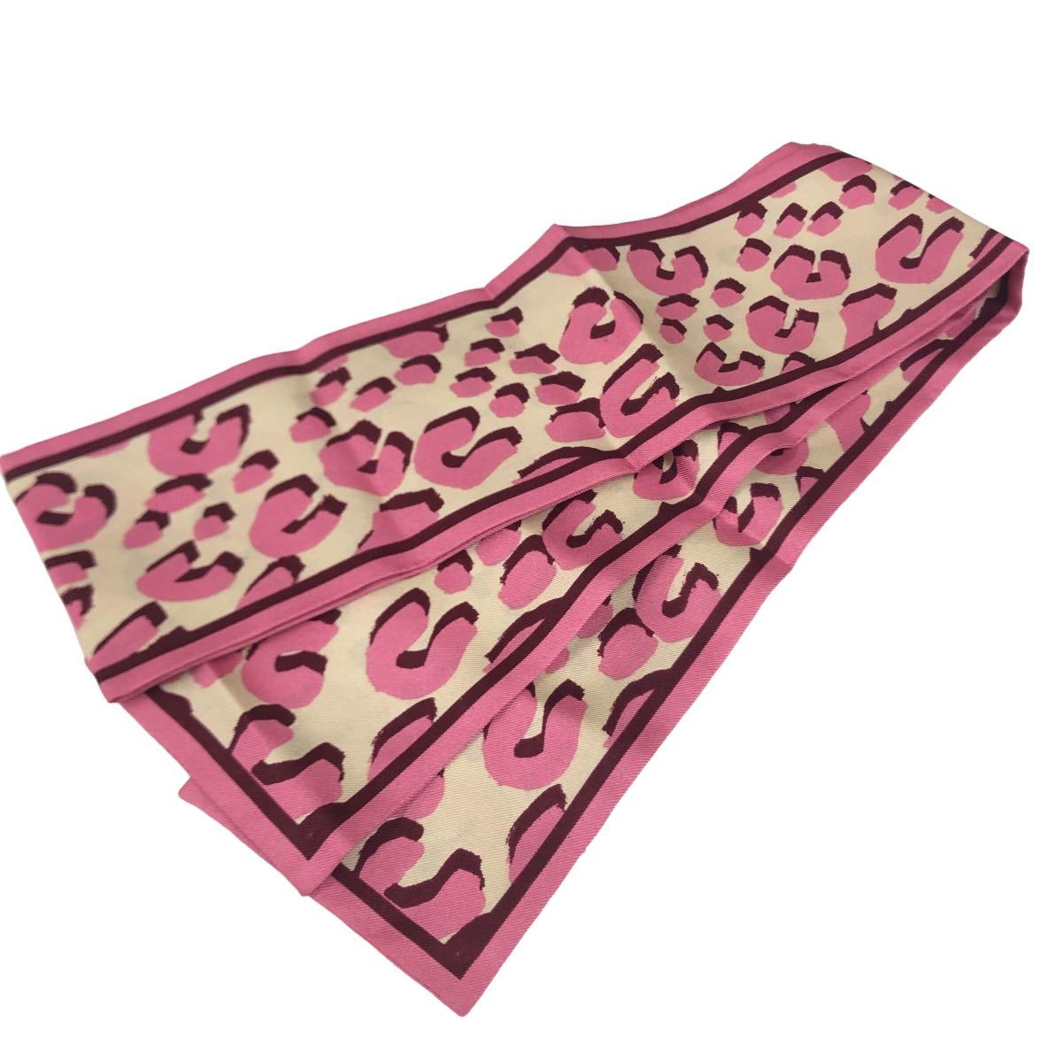 1円 ほぼ未使用 ルイヴィトン バンドースカーフ レオパード m72867 