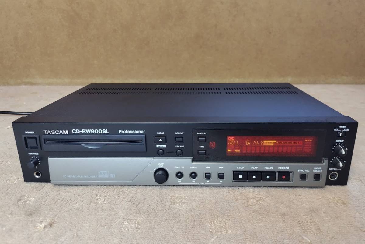 ☆中古品☆TASCAM CD-RW900SL タスカム CDレコーダー ☆電源OK・録再OK・