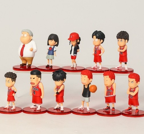 SLAM DUNK スラムダンク 11体セット 約6.5-7.5cm PVC 映画 THE FIRST フィギュア フィギュア 塗装済み 完成品 外箱付き G