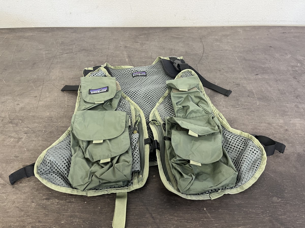 メンズS patagonia Fishing Vest メッシュフィッシング ベスト 渓流釣り 釣り フライ