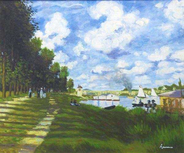 水辺の風景」 油彩画 Hiro art 水辺の風景」 油彩画 Hiro art