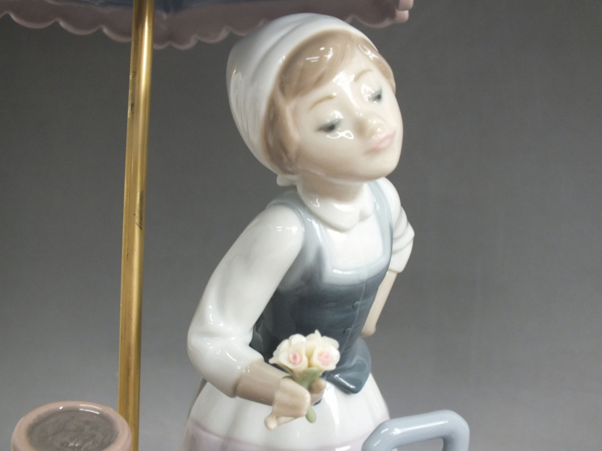 風】本物保証 LLADRO リヤドロ 1454 「公園通りの花屋さん」大型作品