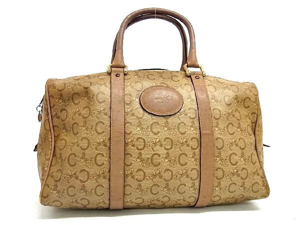 1円 CELINE セリーヌ ヴィンテージ Cサルキー PVC×レザー ミニボストン