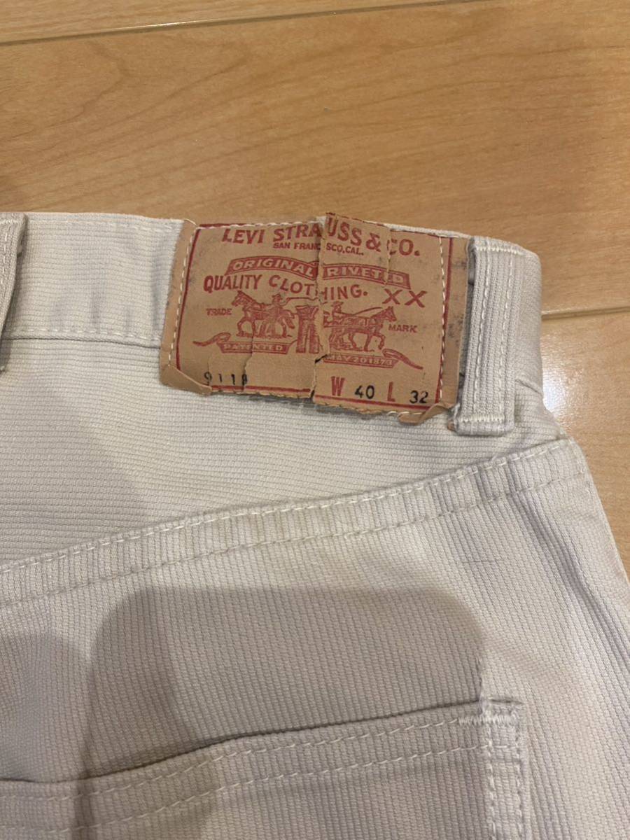 希少サイズ 60's LEVI'S 911B ピケ Rタブ オリジナル ビンテージ (検 大戦 革パッチ 506XX デニム S501XX 501XX 606 551ZXX 501 リーバイス