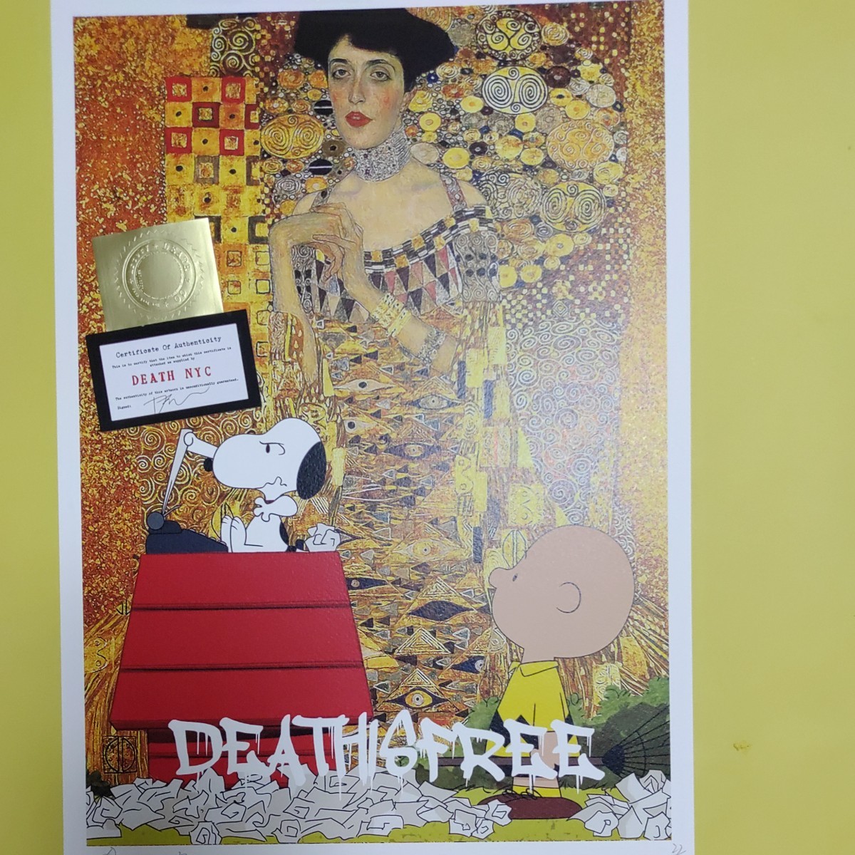 DEATH NYC 世界限定100枚 アートポスター クリムト 接吻 キス KISS 
