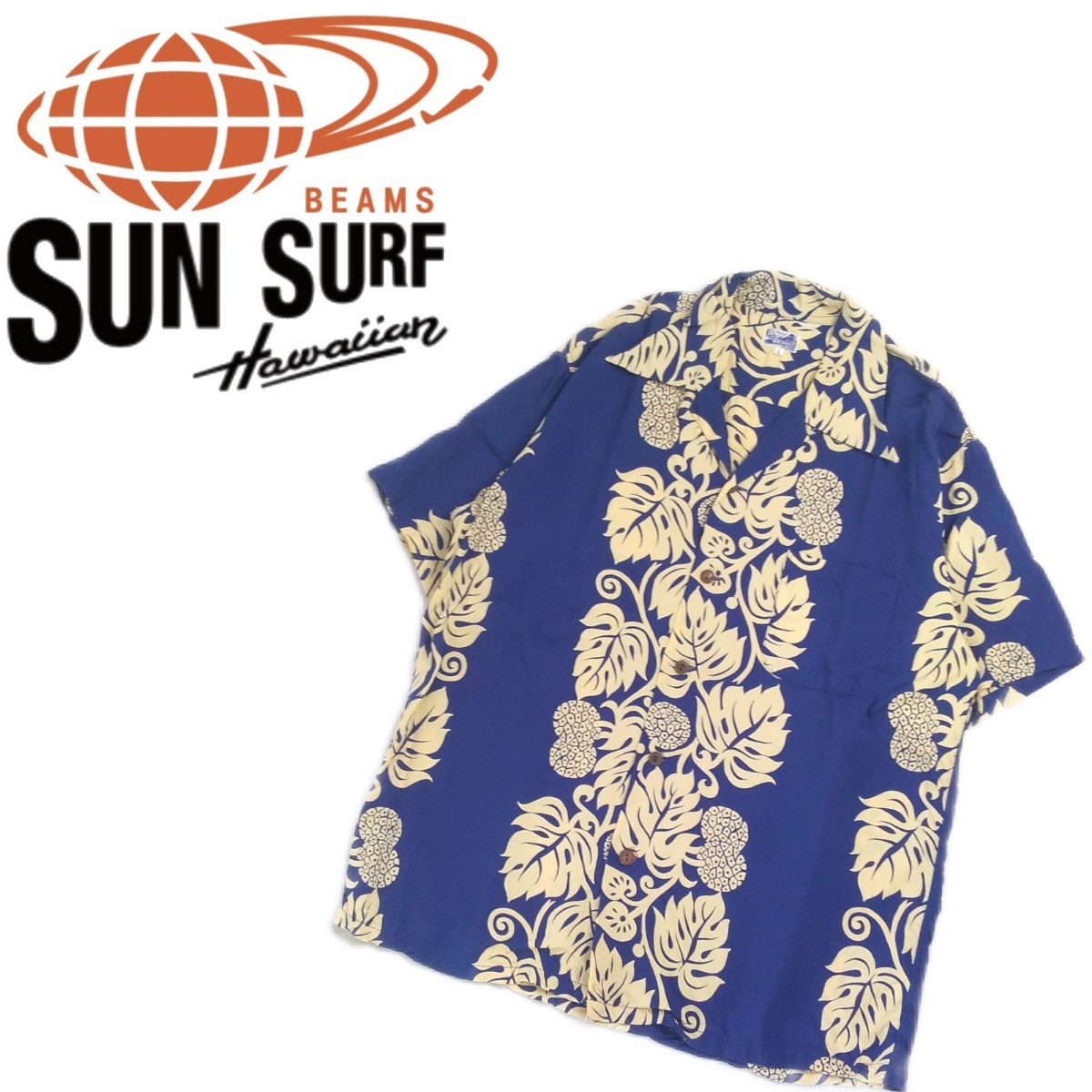 入手困難 雷門 東洋 SUN SURF × BEAMS ボタニカル ボーダー レーヨン