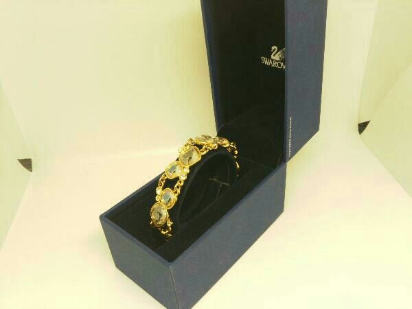 【SWAROVSKI】スワロフスキー 全長約17cm ブレスレット アクセサリーレディース 中古