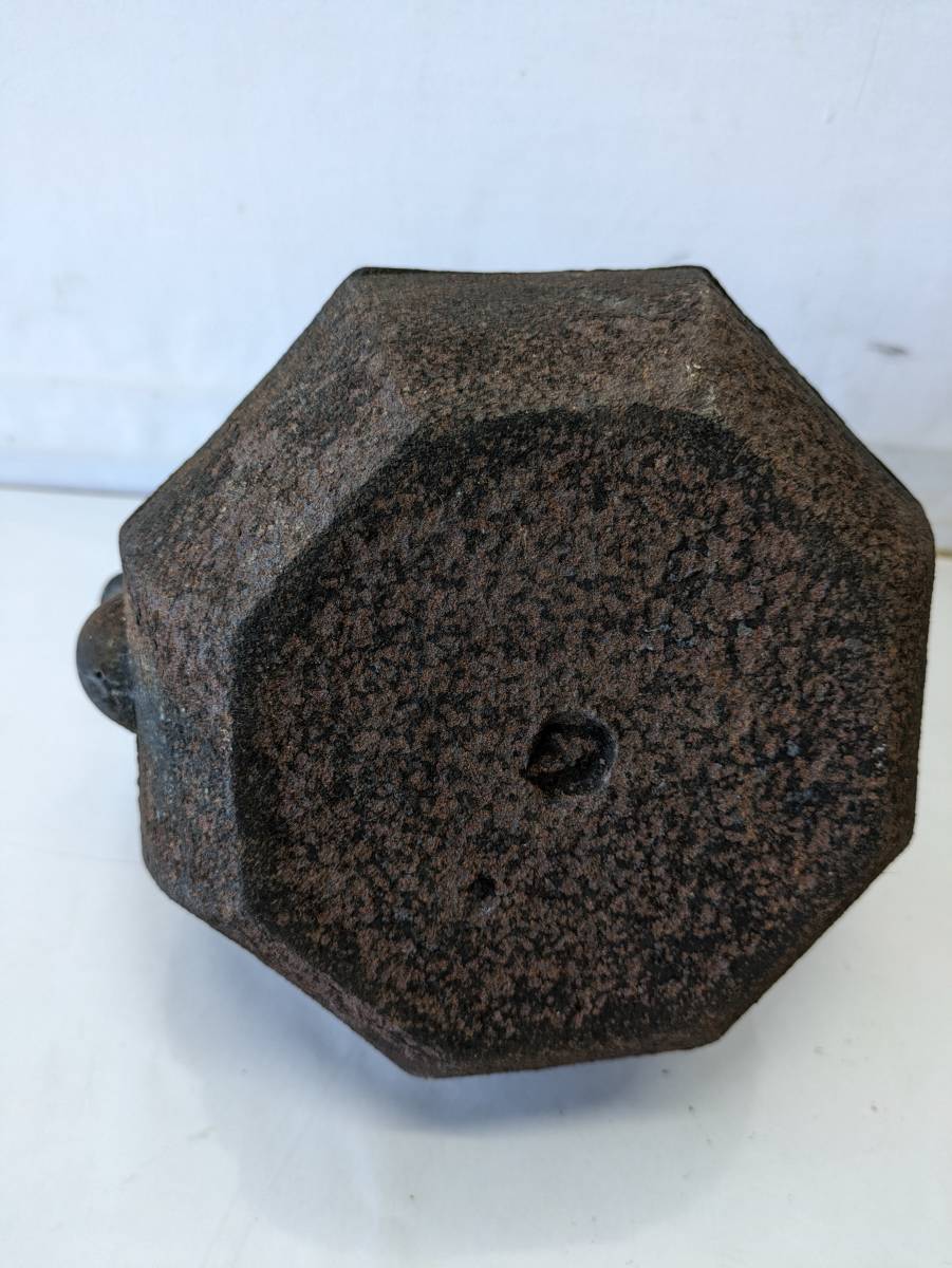 鉄瓶 上田照房 金龍堂 八角形 側面に絵柄 鉄瓶 八角形 側面に絵柄 上田