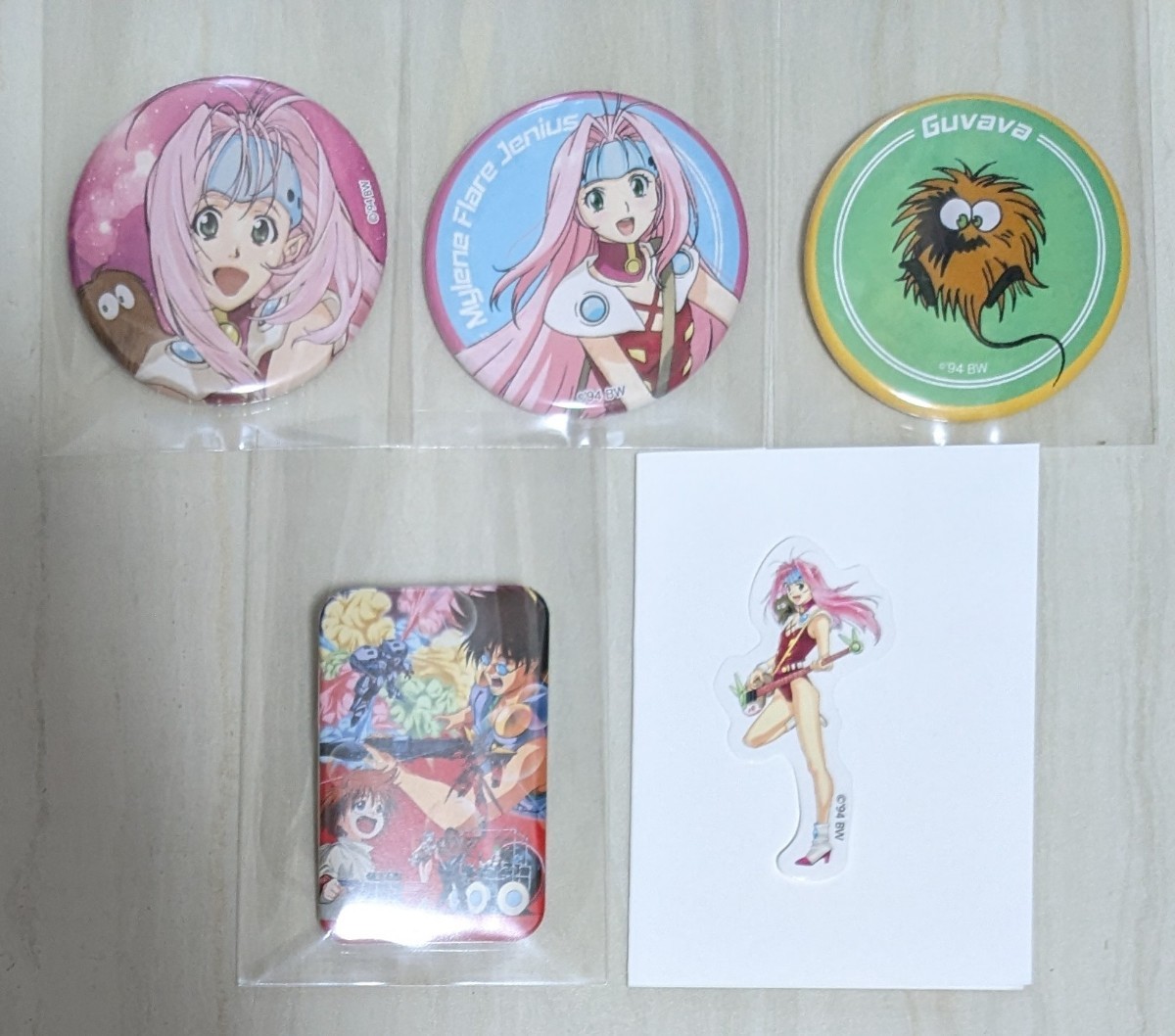 マクロス7 マクロス さんかっけー 爆音映画祭 缶バッジ 超時空フェスティバル マクフェス ガラポン ステッカー バサラ ミレーヌ 5点セット