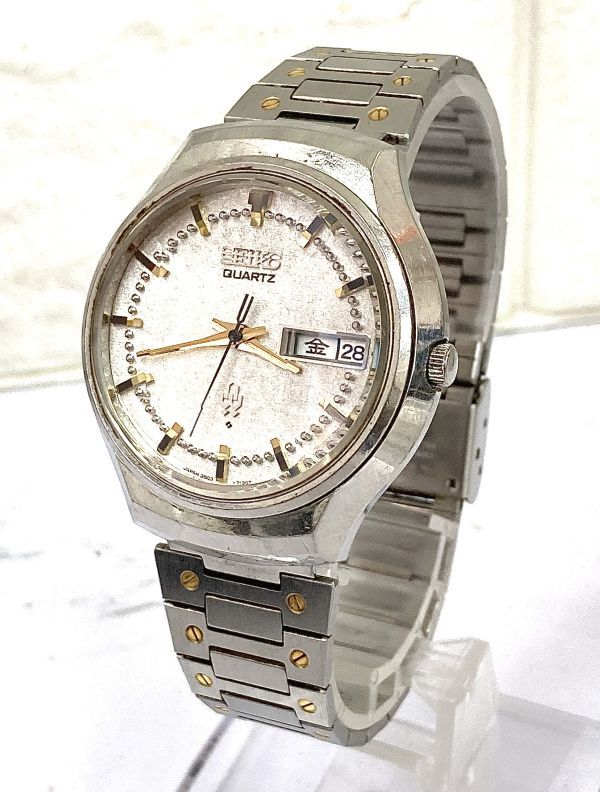 SEIKO セイコー 3803-7060 QUARTZ クォーツ メンズ カットガラス 腕時計 fah 8AYS992