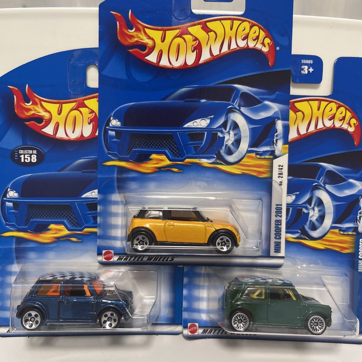 Hot Wheels MINI COOPER ホットウィール ミニクーパー 3台セット 緑 黄 
