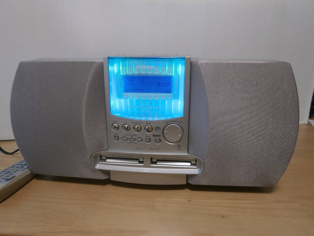 動作確認済｜清掃済｜Victor NS-X77WMD-W CD MDコンポ Victor JVC NS-X77WMD-W - ビクター メルカリ MDシステムコンポ CD NS