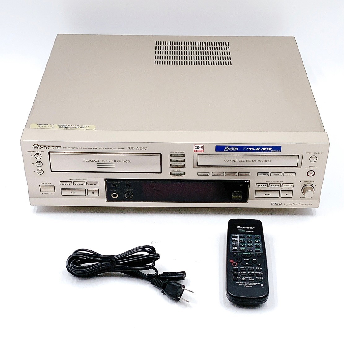 【1円スタート】 パイオニア PDR-WD70 CD‐R/RWレコーダー CDチェンジャー ジャンク