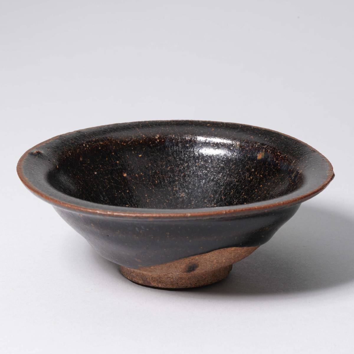 茶碗■天目茶碗 黒釉 古いお茶道具 古玩 唐物 中国 古美術 時代物 骨董品■ 中国美術 天目茶碗 煎茶道具 焼物 陶器 唐物 中国古玩 時代物
