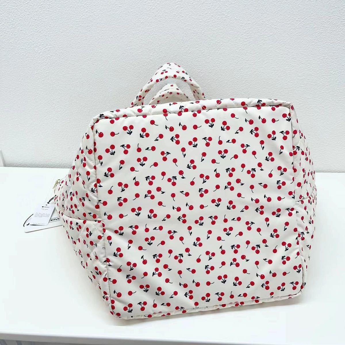 ほつれあり レスポートサック トートバッグ MAXI TOTE BAG チェリー 