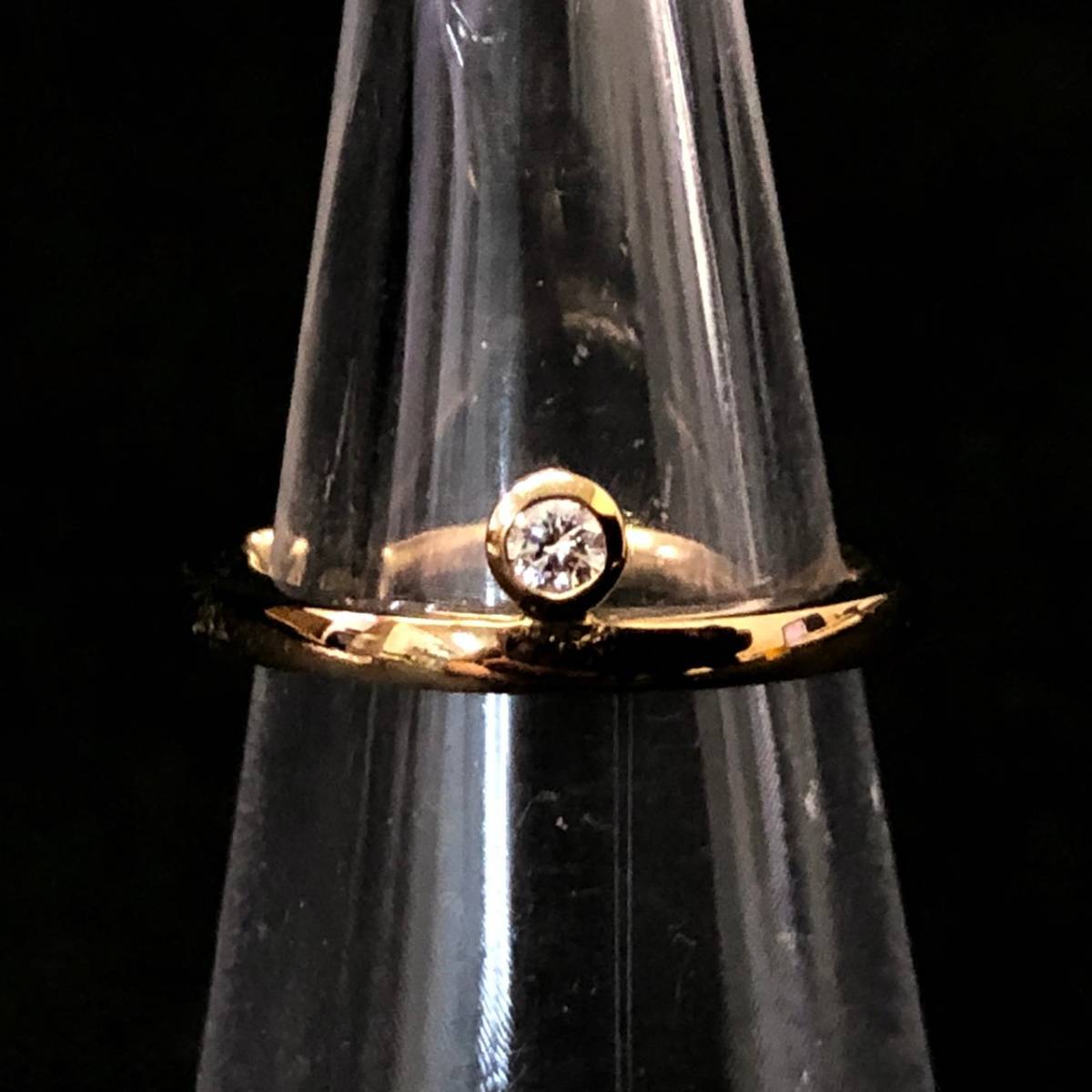 BGm008I 60 K10 0.04ct 箱付き Hirotaka ヒロタカ 約1.45g イヤーカフ 