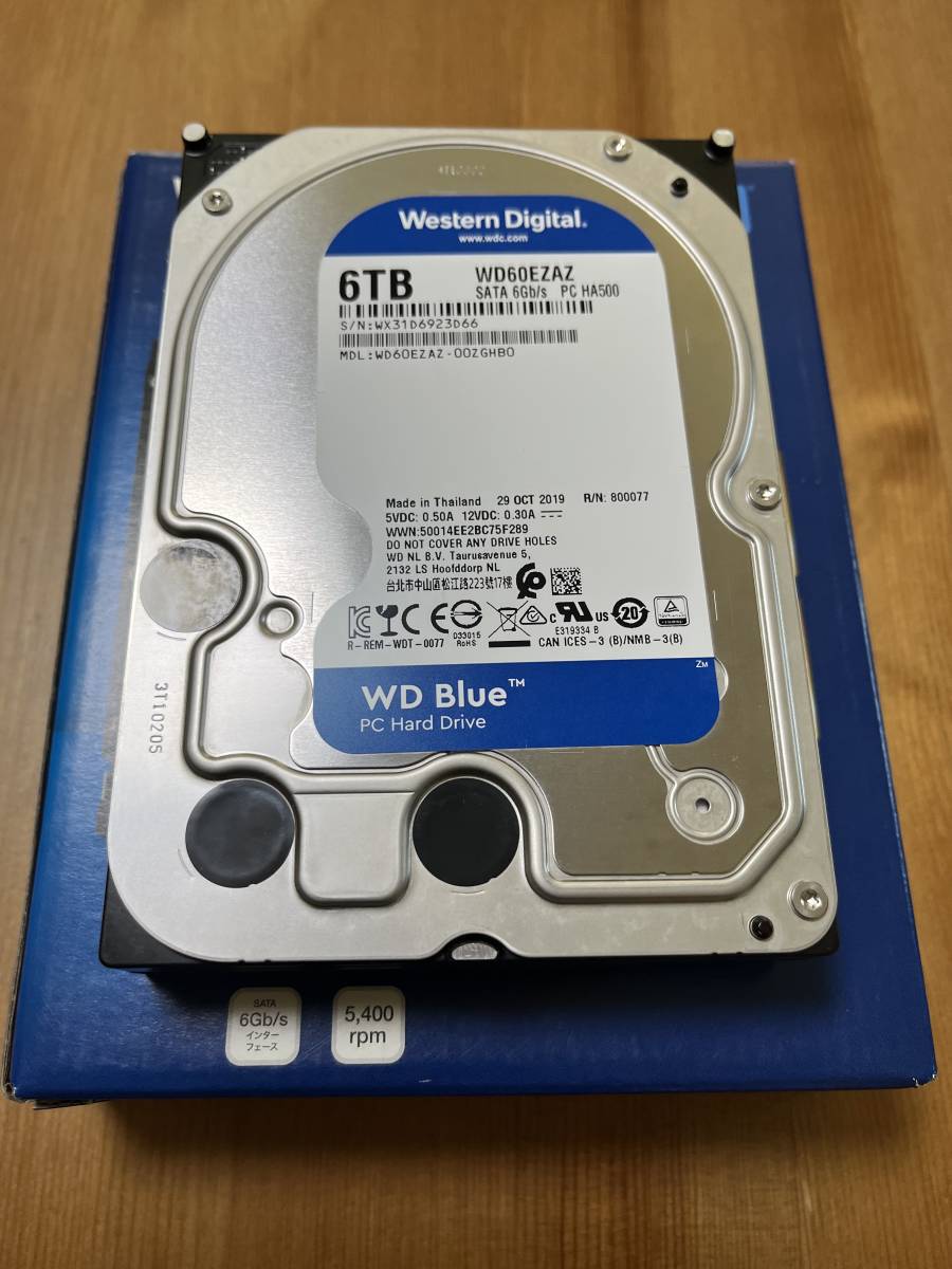 Western Digital WD60EZAZ 6TB WD Blue 中古 送料無料 (画像参考)