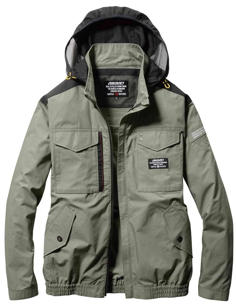 【AH-01693】新品未使用品 BURTLE バートル エアークラフト ブルゾン AC1181 Lサイズ 14.ミルスグリーン 長袖 空調服のみ