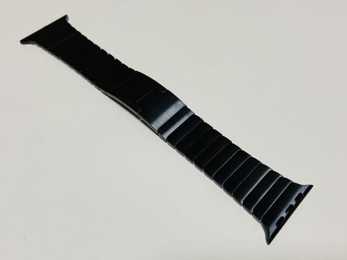 Apple Watch 42mm 44mm 45mm スペースブラックリリンクブレスレット バンド ベルト アップルウォッチ 純正品 ステンレス