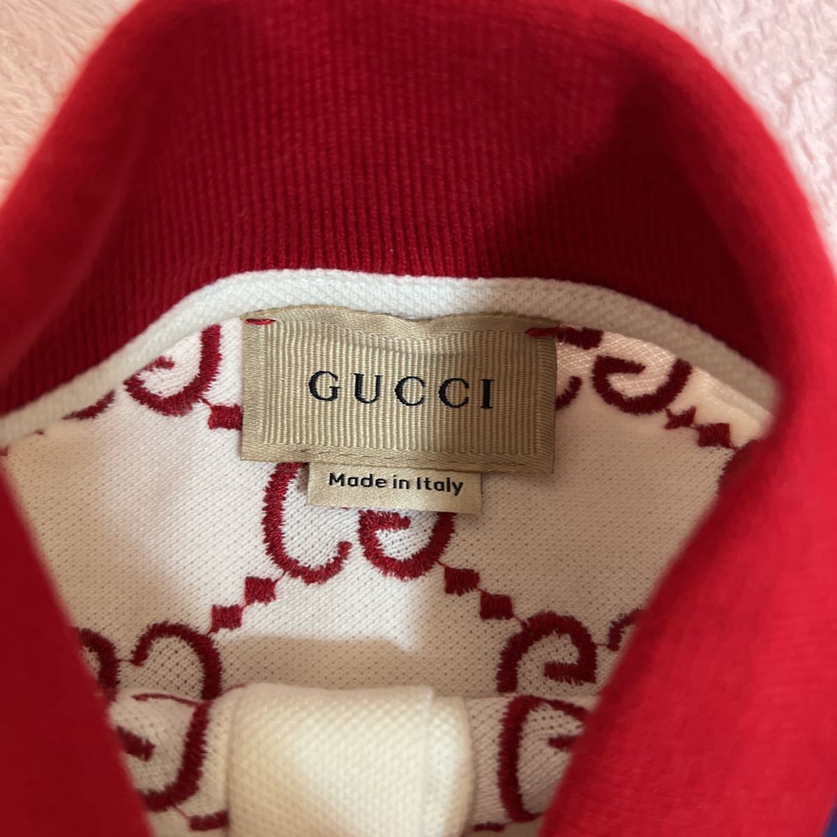 美品】GUCCI グッチ キッズ用 GG柄 ポロシャツ 4(110/56) 子供服 国内