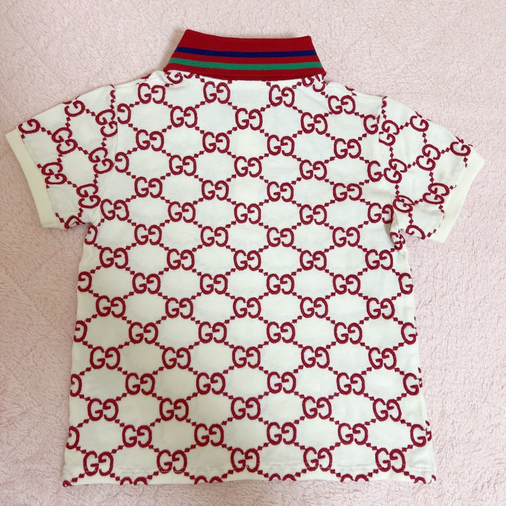 美品】GUCCI グッチ キッズ用 GG柄 ポロシャツ 4(110/56) 子供服 国内
