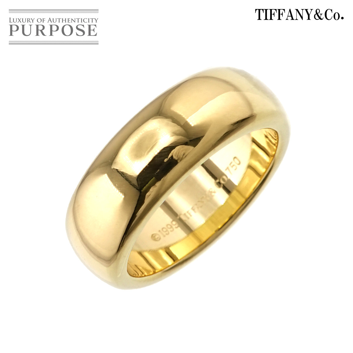 ティファニー TIFFANY&Co. クラシック バンド 6号 リング 幅6mm K18 YG イエローゴールド 750 指輪 Classic Ring 90194549