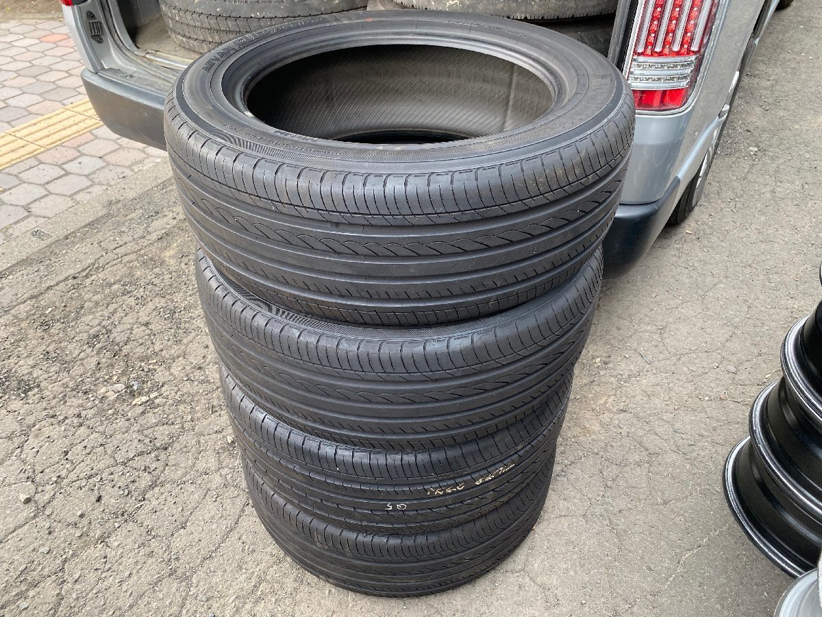 215/55R17 YOKOHAMA ADVAN dB decibel 2017年製 バリ山 夏タイヤ 4本