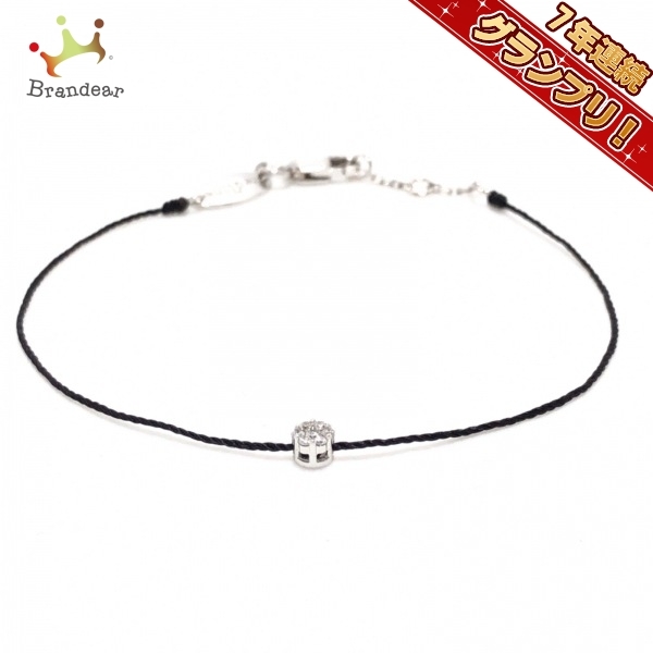 レッドライン redline ブレスレット - 化学繊維×K18WG×ダイヤモンド 7Pダイヤ アクセサリー（腕）