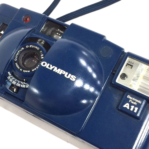 OLYMPUS XA2 A11 コンパクトフィルムカメラ ブルー オリンパス QZ082