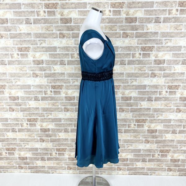 1円 ドレス 美品 Brilliantstage ワンピース 11 緑光沢 パーティー 