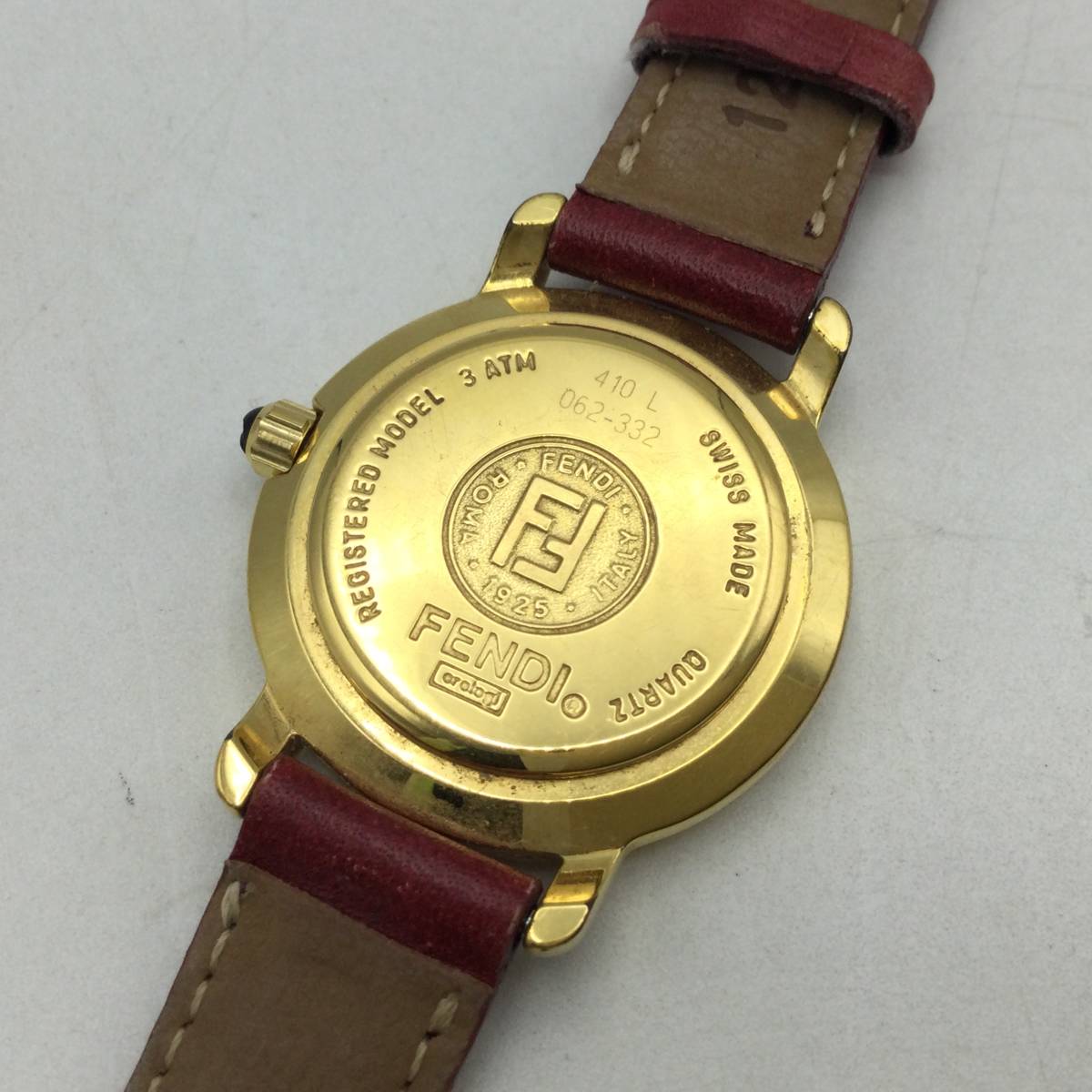 U103＃【QZ/不動】FENDI フェンディ 410L 062-332 レディース腕時計