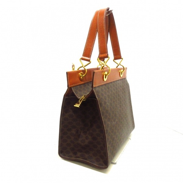 セリーヌ CELINE ハンドバッグ マカダム柄 PVC(塩化ビニール)×レザー 