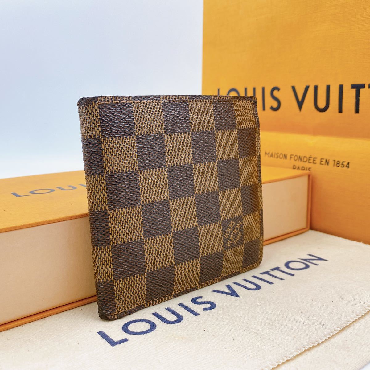 A1973【美品】LOUIS VUITTON ルイヴィトン ダミエ ポルトフォイユ 