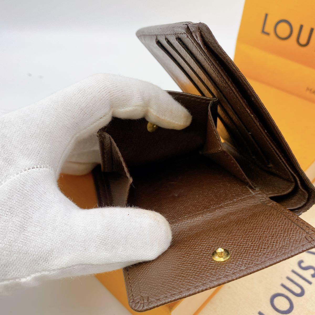 A1973【美品】LOUIS VUITTON ルイヴィトン ダミエ ポルトフォイユ