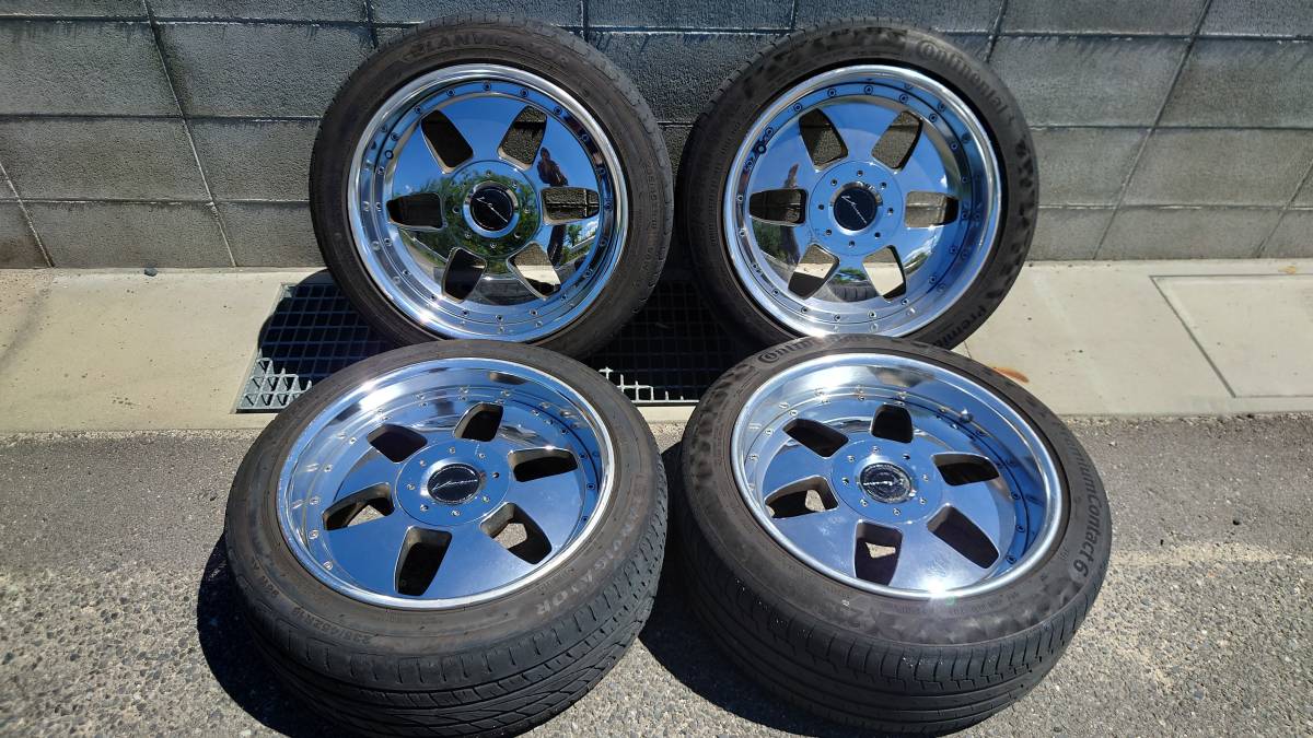 ☆希少SSRヴィエナクライス☆深リムメッキ9J通し6H!235/45R18(ラジアル 