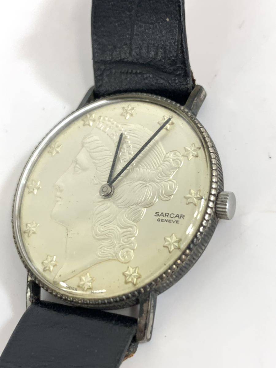 稼働品 SARCAR geneve サーカー ジュネーブ 腕時計 手巻き シルバー 