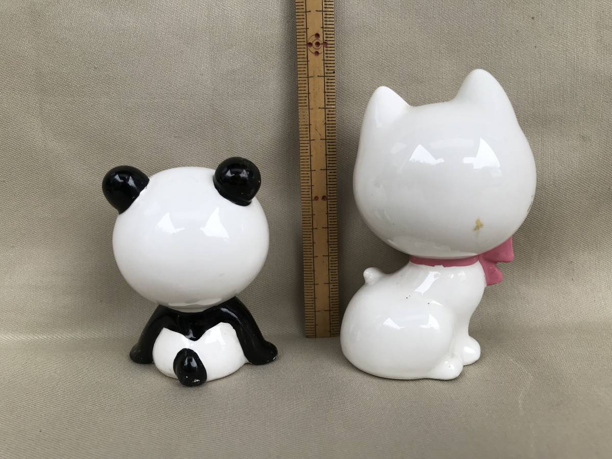 ☆昭和レトロ 内藤ルネ パンダ ネコ 灰皿 蓋物☆(雑貨)｜売買された