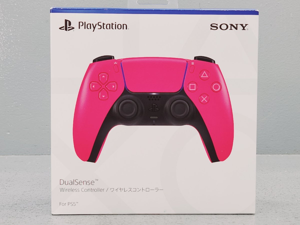 △【2】中古品 PS5用ワイヤレスコントローラー デュアルセンス ノヴァ ピンク 同梱不可 1円スタート