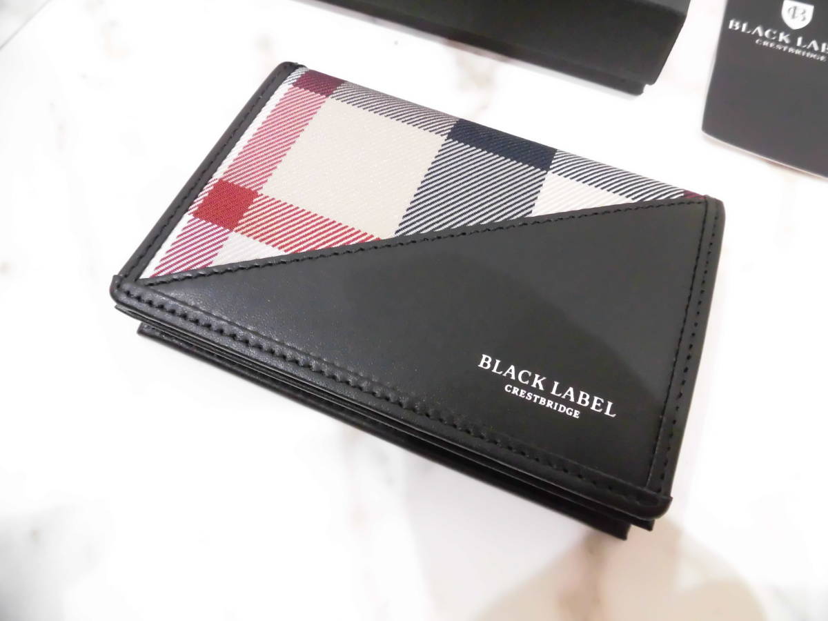 新品未使用タグ箱付】 ブラックレーベルクレストブリッジ 名刺入れ
