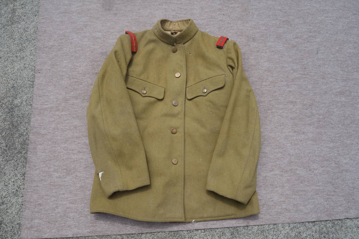 当時物 実物品☆日本陸軍 昭和五式 軍服 階級章付 曹長肩章 支那事変