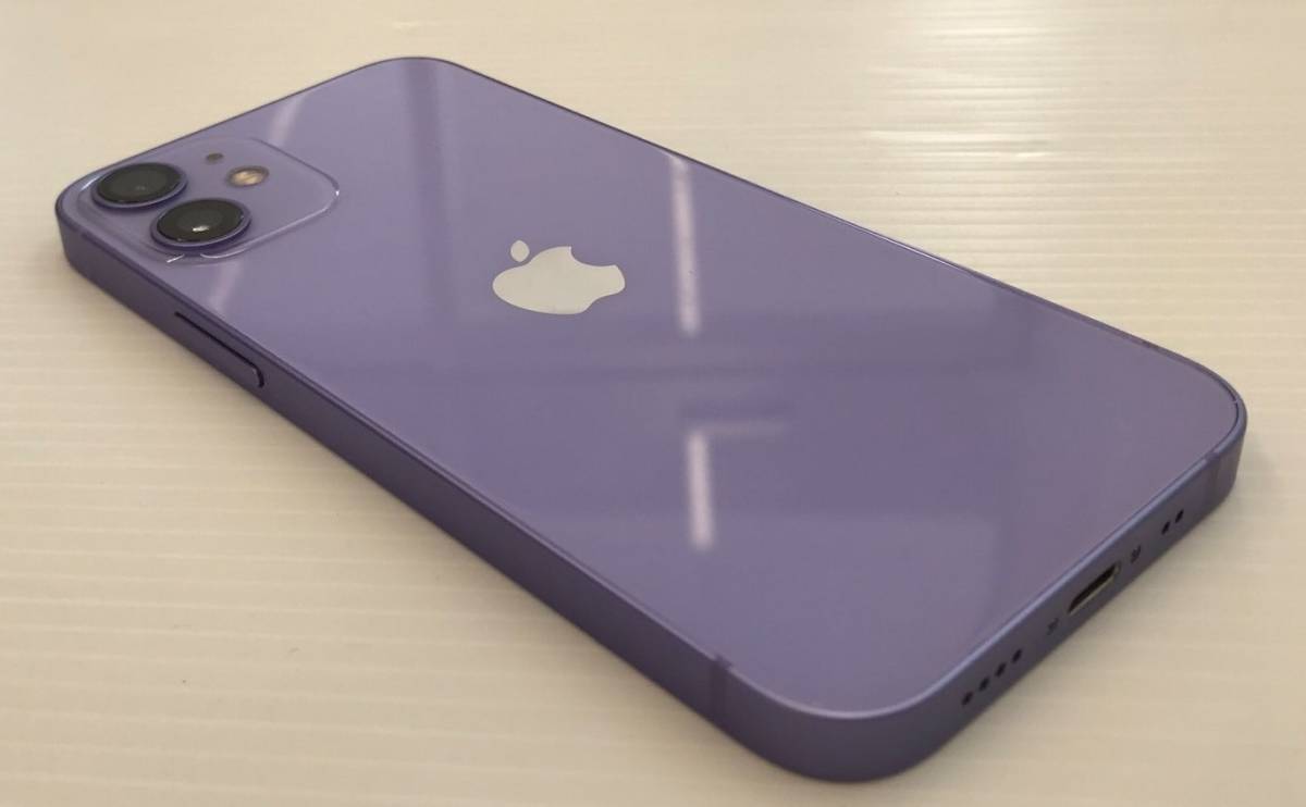 #4373【iPhone】iPhone12mini パープル 256GB simフリー バッテリー残