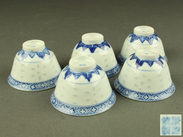 美術品・アンティーク・コレクション 中国・景徳鎮製・磁器香炉・蛍
