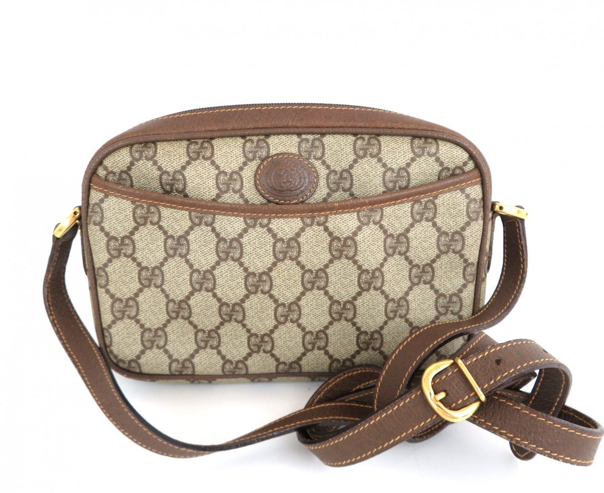 GUCCIオールドグッチ ミニショルダーバッグ GG イタリア製 GUCCIオールドグッチ ミニショルダーバッグ GG イタリア製