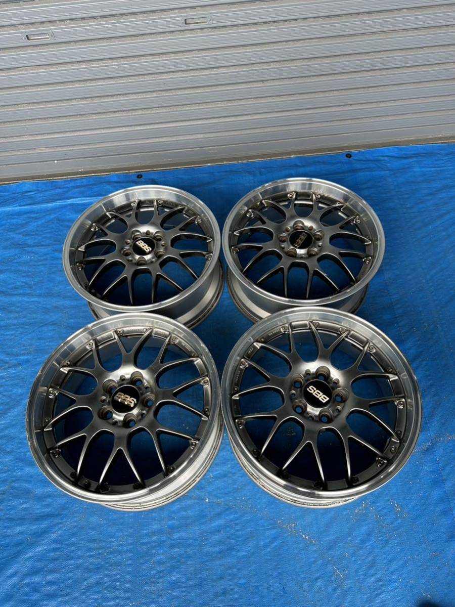 BBS RS908 18インチ 7.5J 5穴PCD114.3 オフセット45 中古アルミホイール4本セット