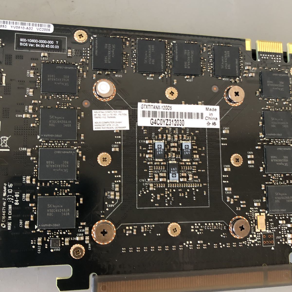 美品 NVIDIA GeForce GTX TITAN X 12GB ビデオカード グラフィック