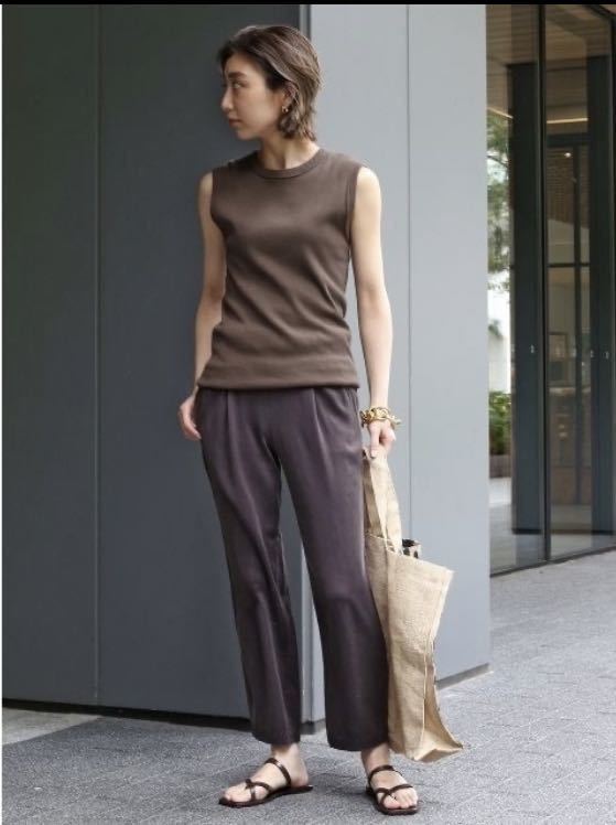 Deuxieme Classe silk パンツ サイズ38 ブラウン