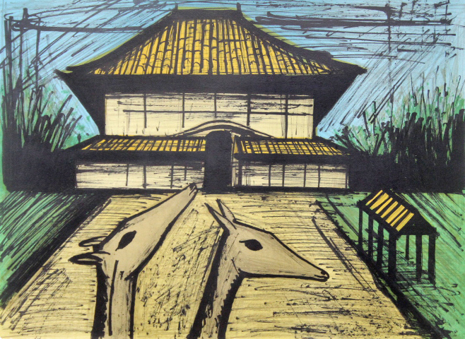 ■ビュッフェ 【日本への旅 奈良の鹿】 リトグラフ 直筆サイン エディション有り