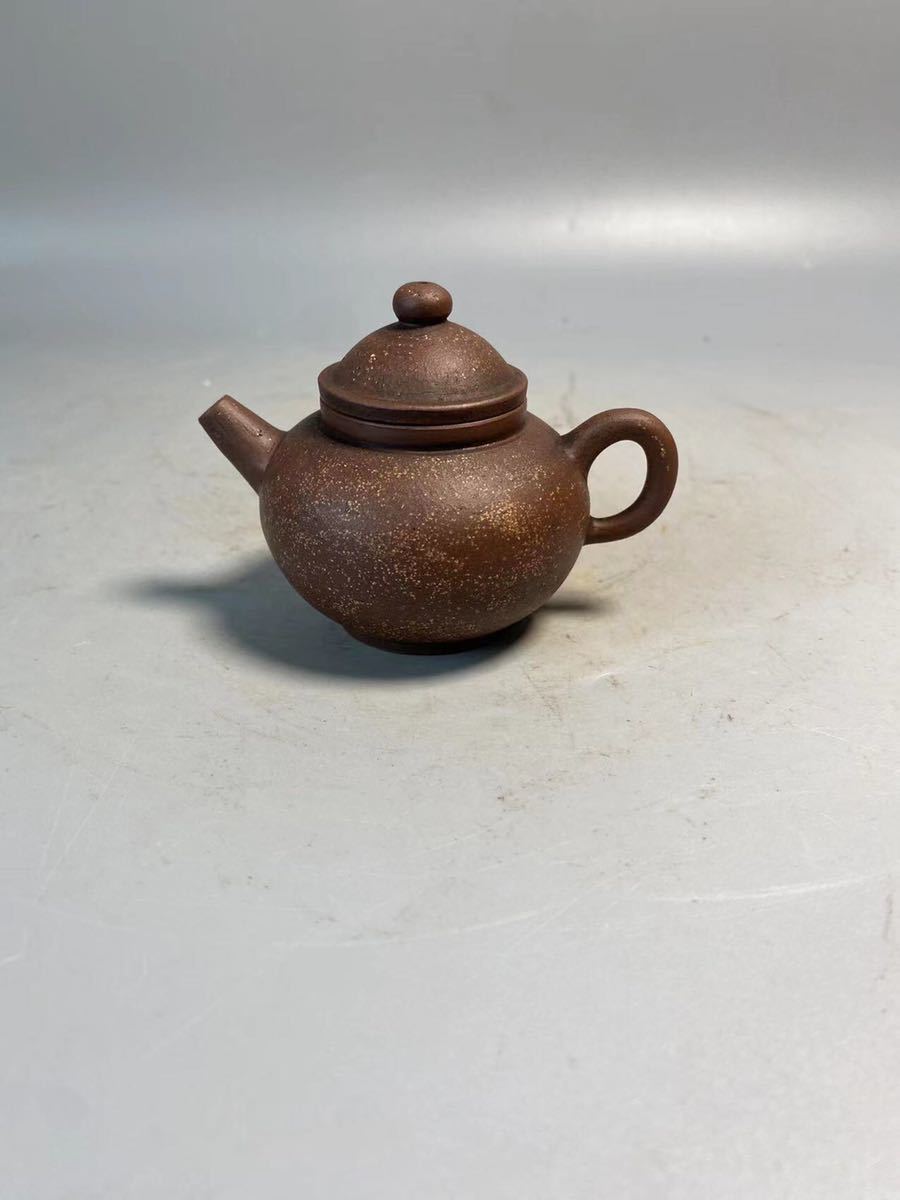 中国　除友泉製　紫砂　朱泥　急須　茶壷　N　6636 旧家蔵出 急須 朱泥 旧家蔵出 清朝期 紫泥梨皮 朱泥 急須