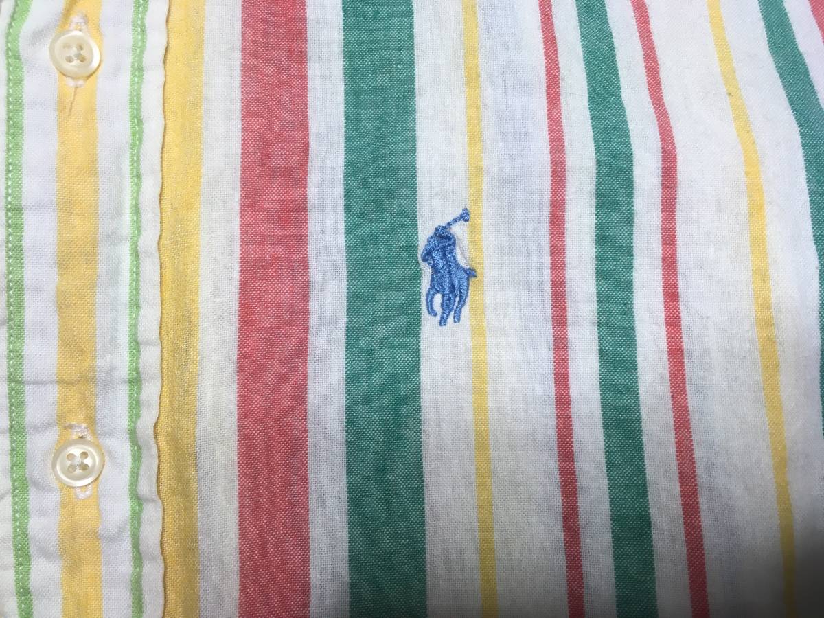 1307ポロ ラルフローレンPOLO RALPHLAURENマルチ ストライプB/Dボタン 